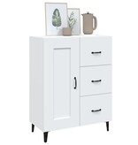 VidaXL Dressoir 69,5x34x90 cm bewerkt hout wit