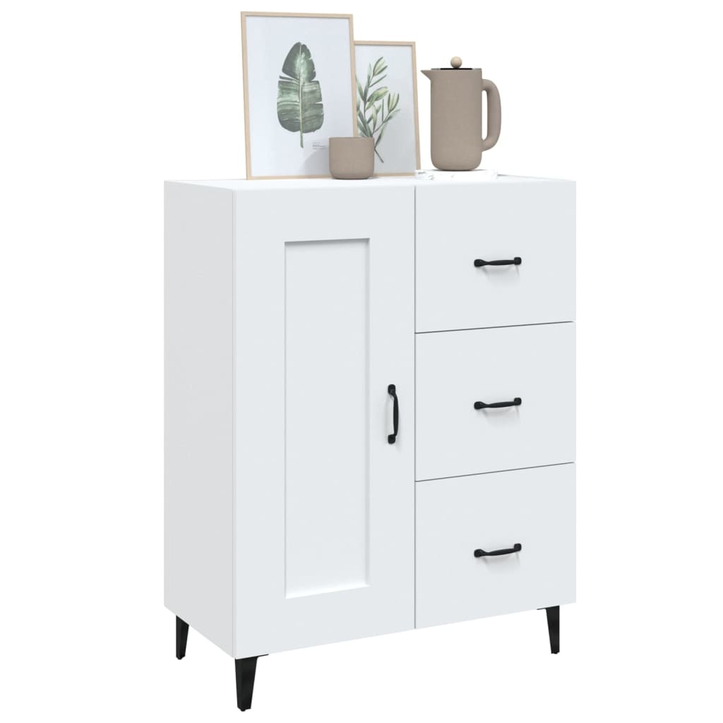 VidaXL Dressoir 69,5x34x90 cm bewerkt hout wit