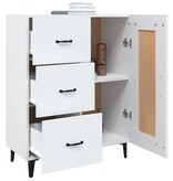 VidaXL Dressoir 69,5x34x90 cm bewerkt hout wit