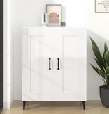 VidaXL Dressoir 69,5x34x90 cm bewerkt hout hoogglans wit