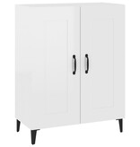 VidaXL Dressoir 69,5x34x90 cm bewerkt hout hoogglans wit