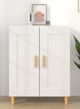 VidaXL Dressoir 69,5x34x90 cm bewerkt hout wit