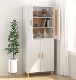 VidaXL Dressoir 69,5x34x90 cm bewerkt hout wit