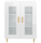 VidaXL Dressoir 69,5x34x90 cm bewerkt hout hoogglans wit