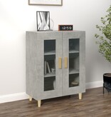 VidaXL Dressoir 69,5x34x90 cm bewerkt hout betongrijs