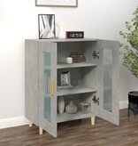 VidaXL Dressoir 69,5x34x90 cm bewerkt hout betongrijs