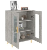 VidaXL Dressoir 69,5x34x90 cm bewerkt hout betongrijs