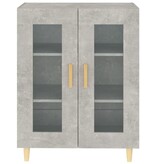 VidaXL Dressoir 69,5x34x90 cm bewerkt hout betongrijs