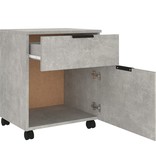 vidaXL Dossierkast verrijdbaar 45x38x54 cm bewerkt hout betongrijs