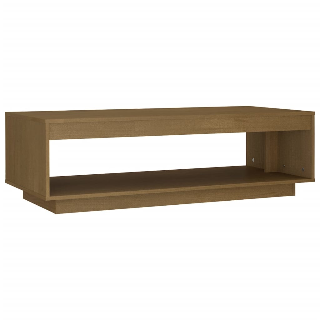 vidaXL Salontafel 110x50x33,5 cm massief grenenhout honingbruin