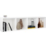 VidaXL Boekenkast/tv-meubel 36x30x143 cm bewerkt hout wit
