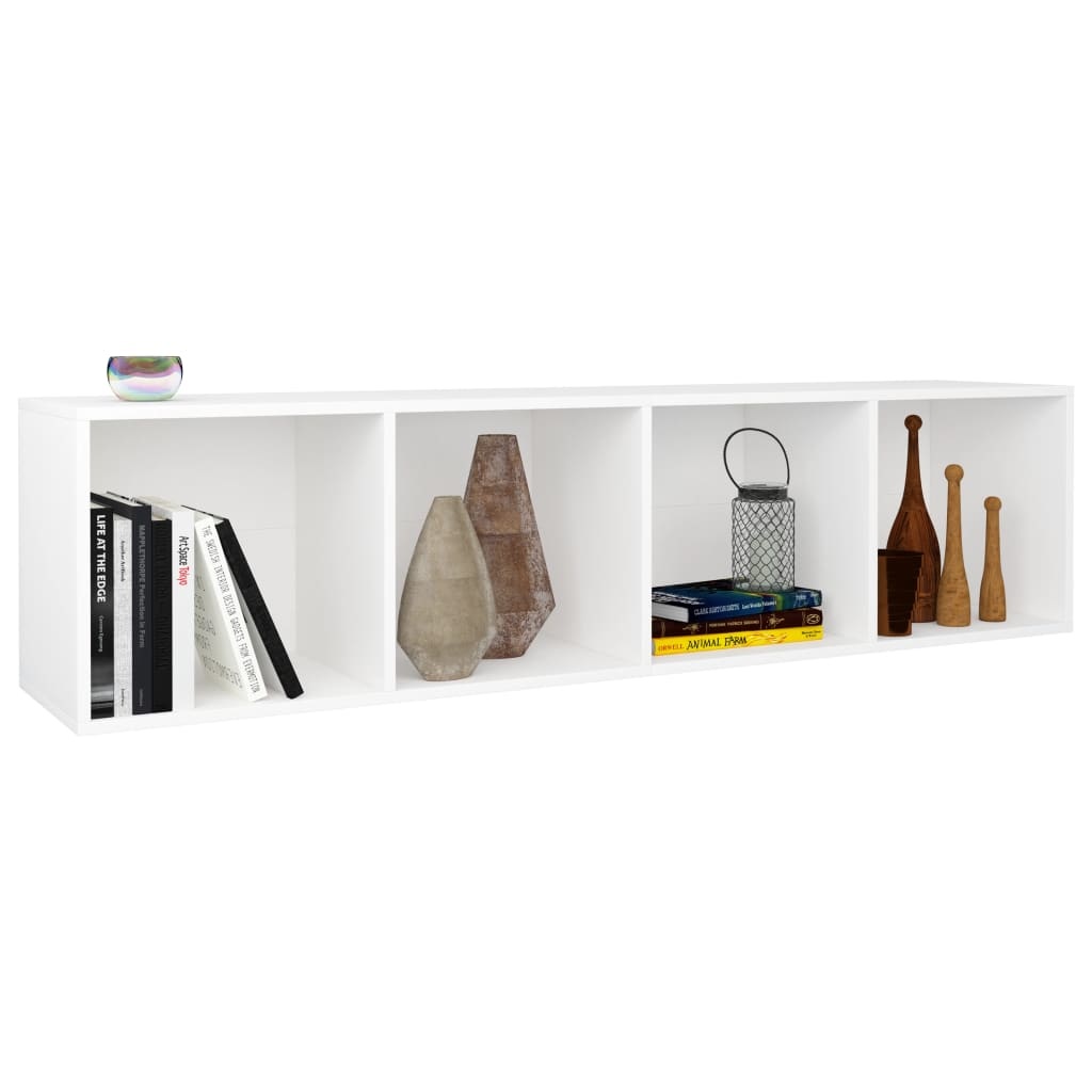 VidaXL Boekenkast/tv-meubel 36x30x143 cm bewerkt hout wit