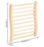 vidaXL Saunarugsteun massief grenenhout