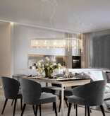 VidaXL Plafondlamp met kristallen kralen 104 cm zilverkleurig