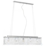 VidaXL Plafondlamp met kristallen kralen 104 cm zilverkleurig