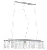 vidaXL Plafondlamp met kristallen kralen 104 cm zilverkleurig