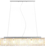 VidaXL Plafondlamp met kristallen kralen 104 cm zilverkleurig