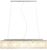 vidaXL Plafondlamp met kristallen kralen 104 cm zilverkleurig