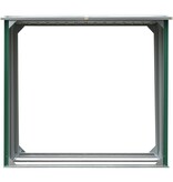 vidaXL Haardhoutschuur 172x91x154 cm gegalvaniseerd staal groen
