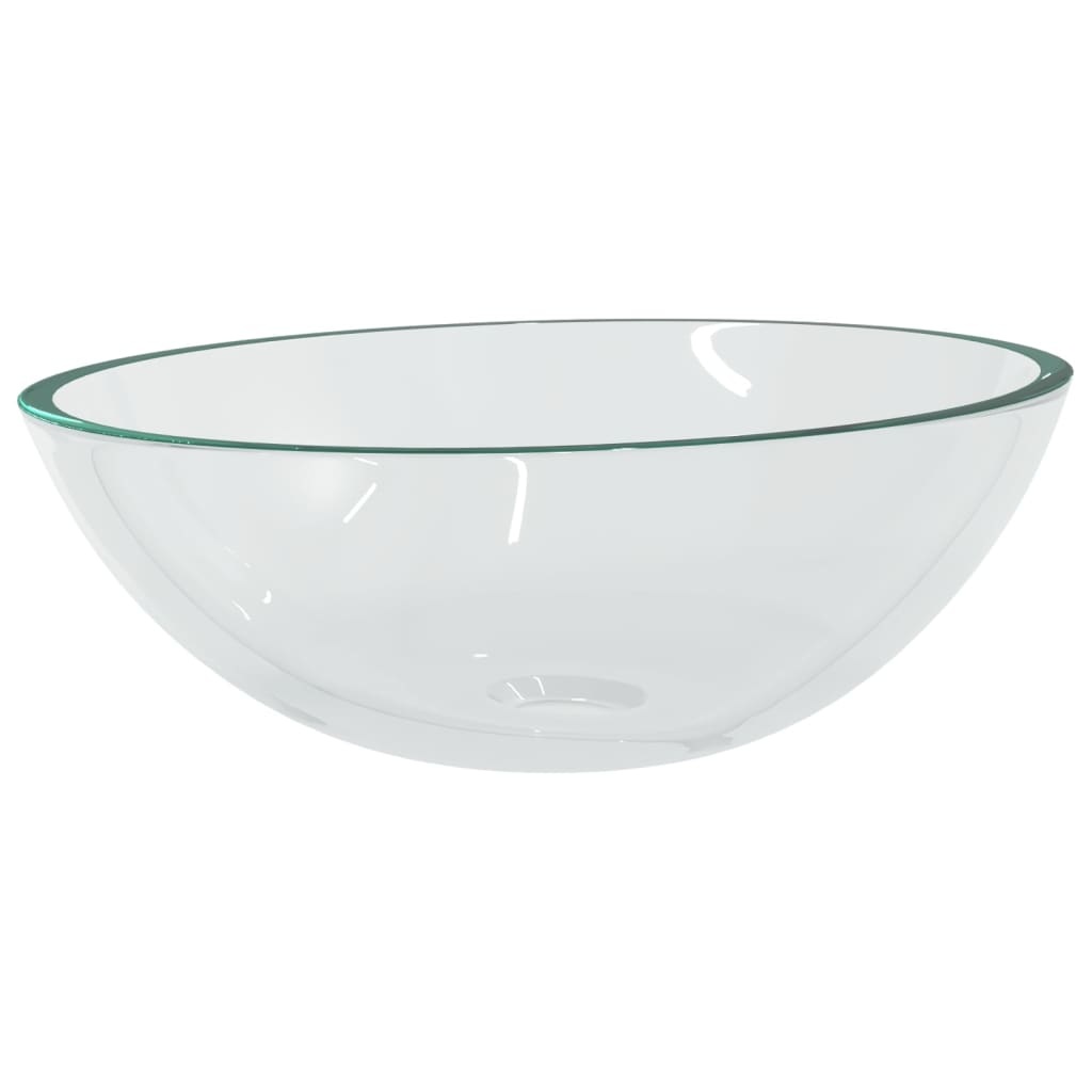 vidaXL Wasbak 50x37x14 cm glas transparant