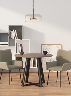 vidaXL Eetkamerstoelen 2 st fluweel lichtgrijs