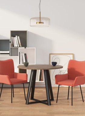 vidaXL Eetkamerstoelen 2 st fluweel roze