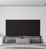 vidaXL Wandpanelen 12 st 1,62 m² 90x15 cm kunstleer zwart