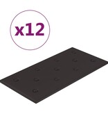 vidaXL Wandpanelen 12 st 2,16 m² 60x30 cm kunstleer zwart