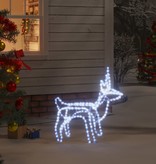 vidaXL Kerstfiguur rendier inklapbaar met 120 LED's koudwit