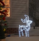 vidaXL Kerstfiguur rendier inklapbaar met 192 LED's koudwit