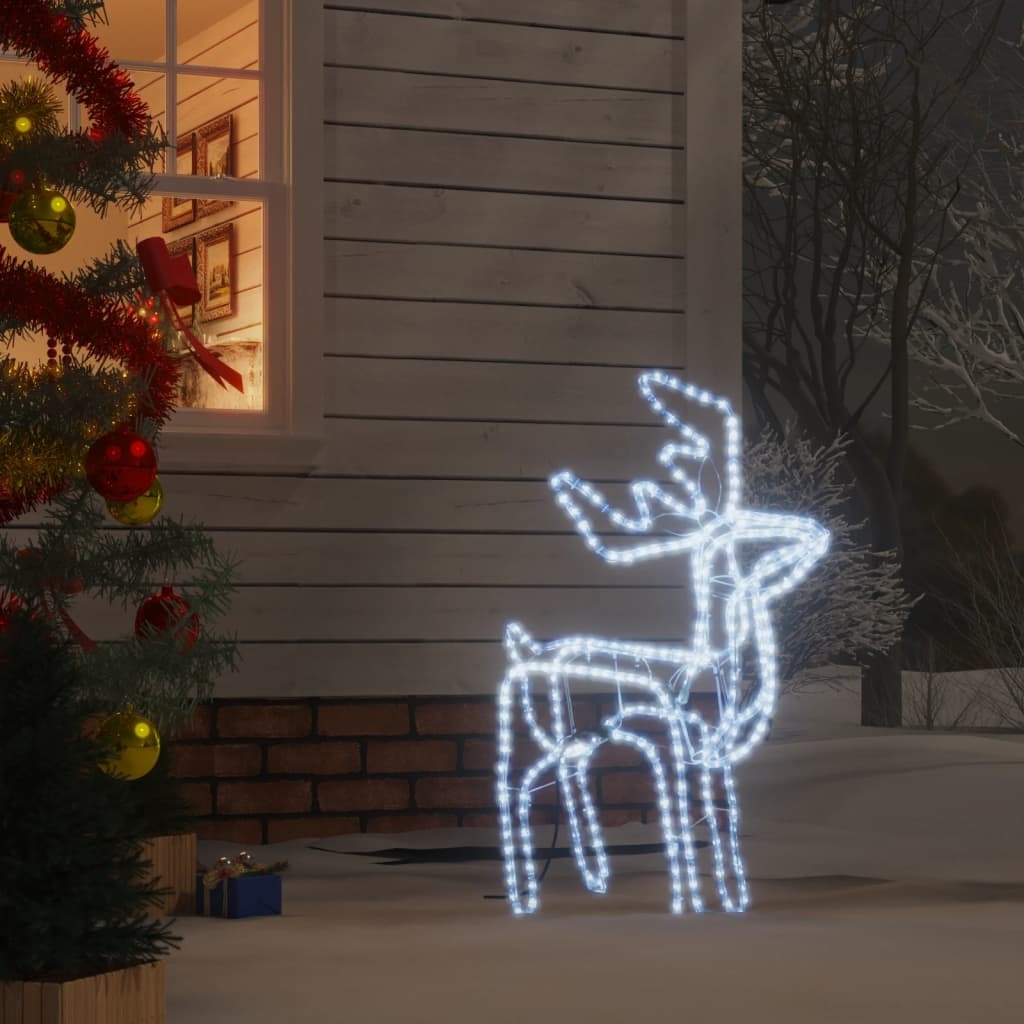 vidaXL Kerstfiguur rendier inklapbaar met 192 LED's koudwit