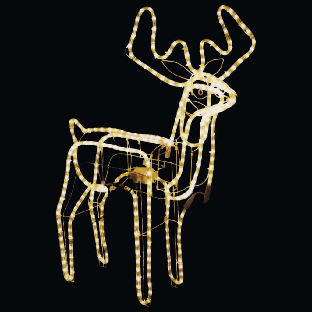 vidaXL Kerstfiguur rendier inklapbaar met 192 LED's warmwit