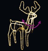 vidaXL Kerstfiguur rendier inklapbaar met 192 LED's warmwit