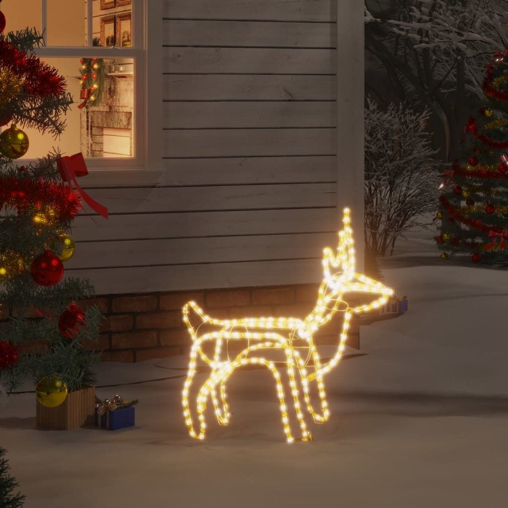 vidaXL Kerstfiguur rendier inklapbaar met 120 LED's warmwit