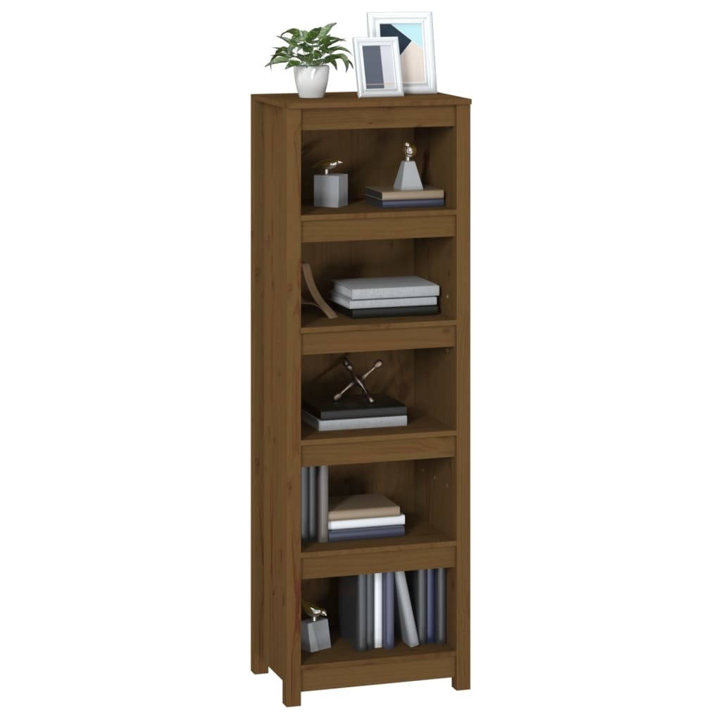 VidaXL Boekenkast 50x35x154 cm massief grenenhout honingbruin