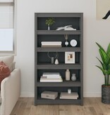 VidaXL Boekenkast 80x35x154 cm massief grenenhout grijs