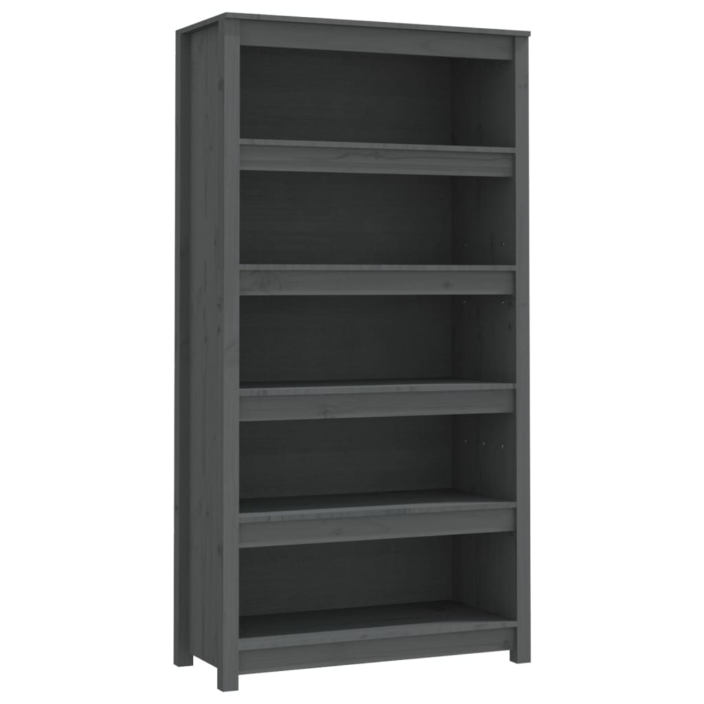 VidaXL Boekenkast 80x35x154 cm massief grenenhout grijs