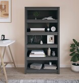 VidaXL Boekenkast 80x35x154 cm massief grenenhout grijs