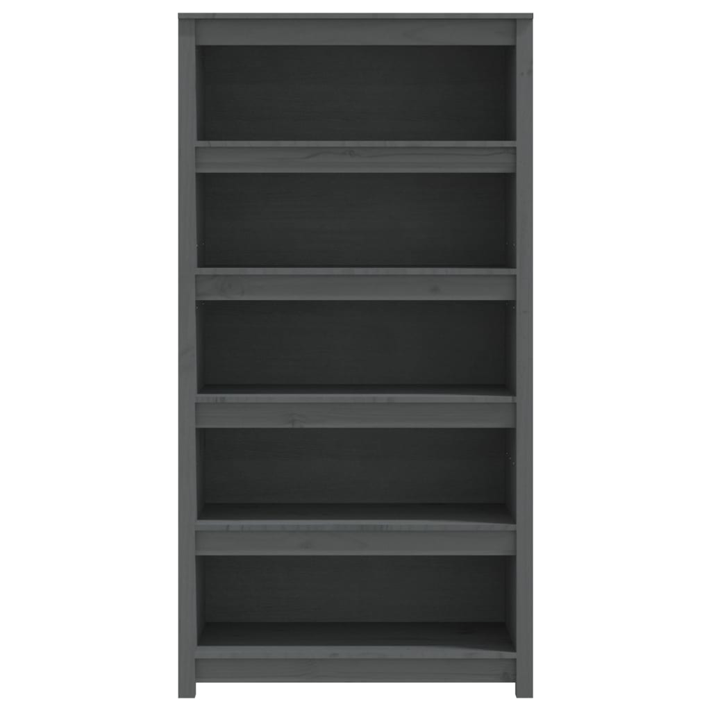 VidaXL Boekenkast 80x35x154 cm massief grenenhout grijs