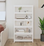 VidaXL Boekenkast 80x35x154 cm massief grenenhout wit