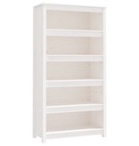 VidaXL Boekenkast 80x35x154 cm massief grenenhout wit