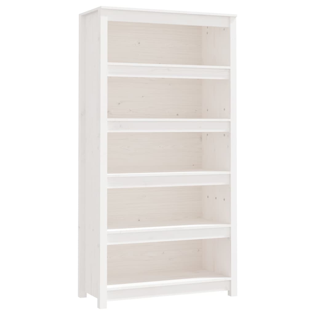 VidaXL Boekenkast 80x35x154 cm massief grenenhout wit