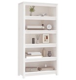 VidaXL Boekenkast 80x35x154 cm massief grenenhout wit
