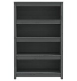 VidaXL Boekenkast 80x35x126 cm massief grenenhout grijs