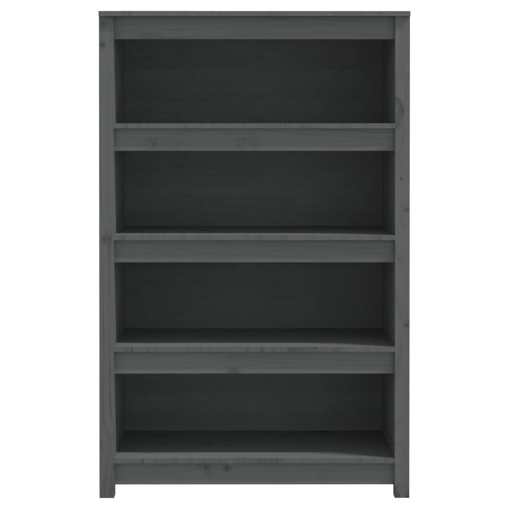 VidaXL Boekenkast 80x35x126 cm massief grenenhout grijs