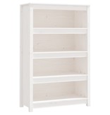 VidaXL Boekenkast 80x35x126 cm massief grenenhout wit