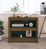 VidaXL Boekenkast 80x35x68 cm massief grenenhout honingbruin