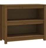 VidaXL Boekenkast 80x35x68 cm massief grenenhout honingbruin