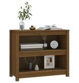 VidaXL Boekenkast 80x35x68 cm massief grenenhout honingbruin