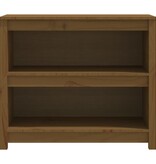 VidaXL Boekenkast 80x35x68 cm massief grenenhout honingbruin